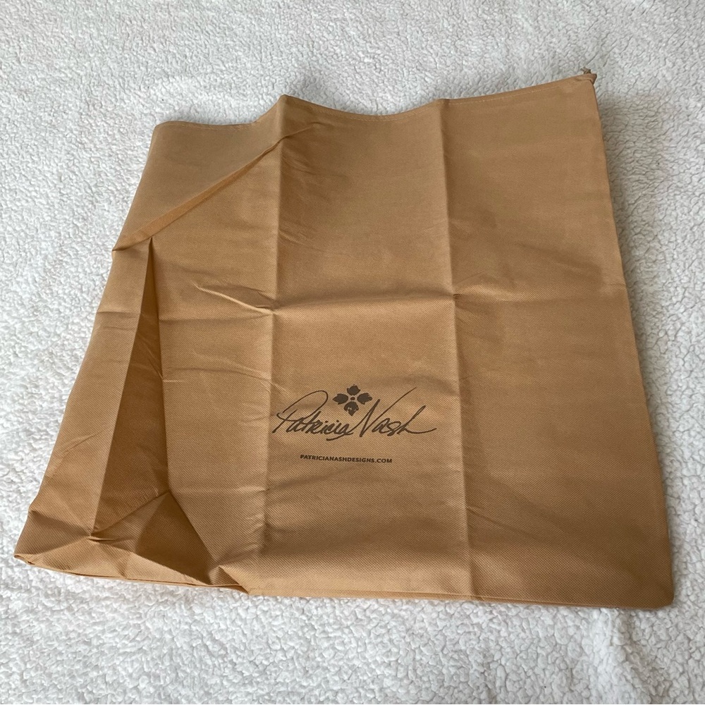 Patricia Nash Beige Light Brown Dust Bag with Logo Large 21.5 X 26